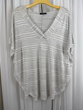Andree by Unit 1X Boho Dolman Batwing Top Textured Stripe